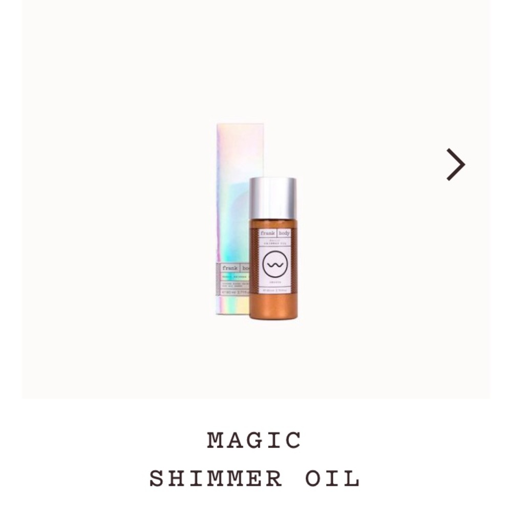 Frank body shimmer body oil