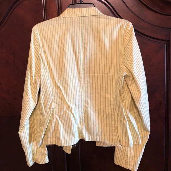 Yellow Blazer with Green Stripes - Picture 2 of 2