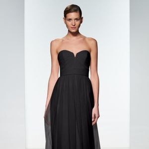 Amsale Black Tulle Dress