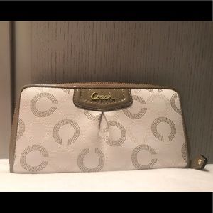 COACH Ashley Dotted Signature Zip Around Wallet