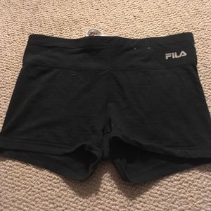 Fila black stretch athletic running shorts