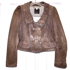 Anthropologie McGinn Femme Tailored Leather Jacket