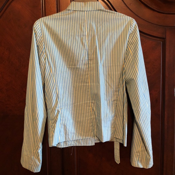 Blue Blazer with Yellow Stripes - Picture 2 of 3