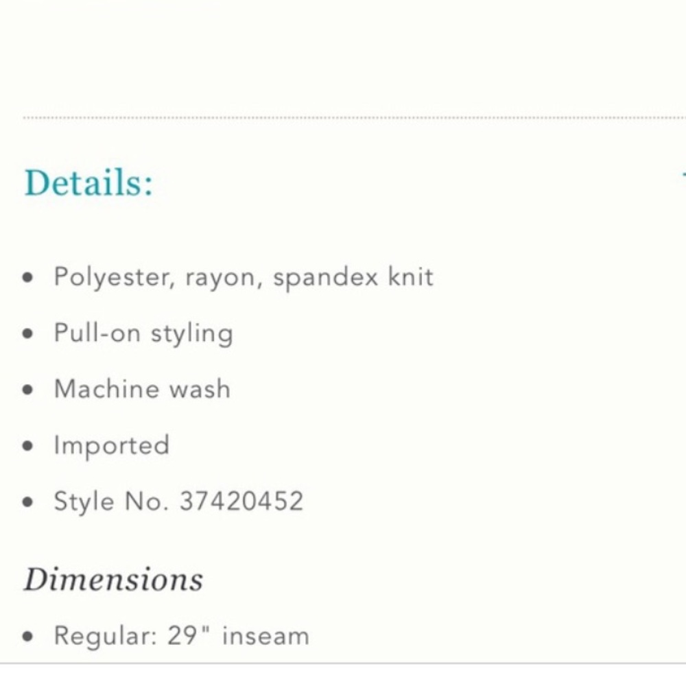 Anthropologie Pure+Good Jacquard Trim Leggings M - Picture 8 of 8