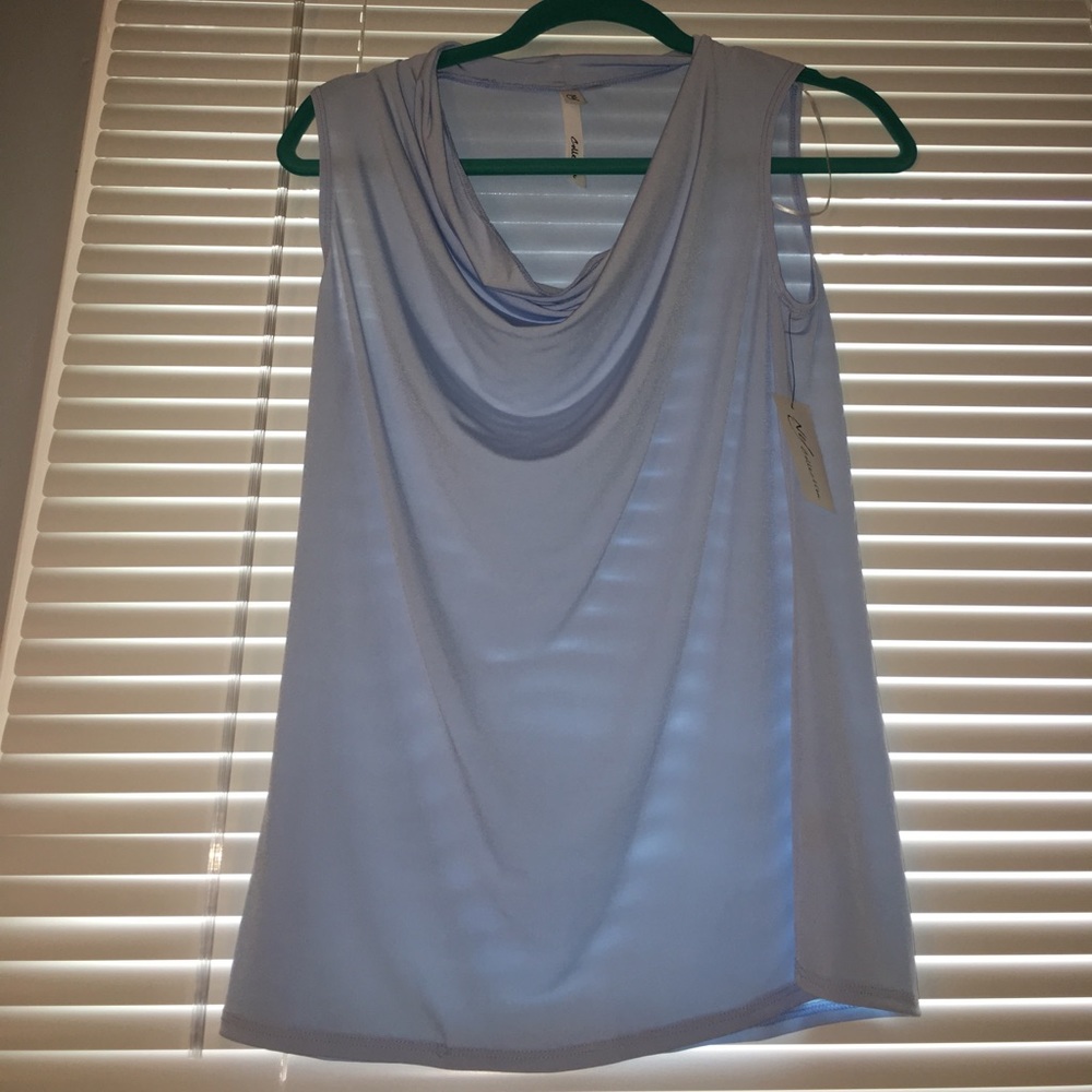 Light blue sleeveless tank