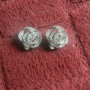 Silver clip on earrings