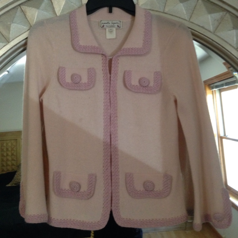 Nanette Lenore pink cashmere sweater