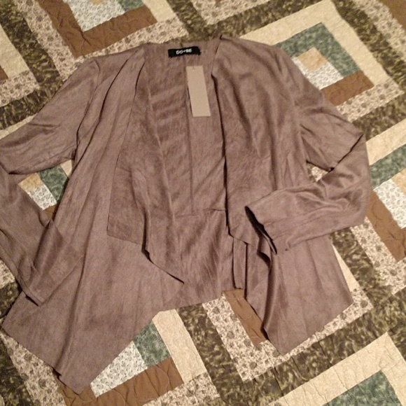 LAST 1 🍁 Latte Faux Suede Moto Jacket - Picture 3 of 5