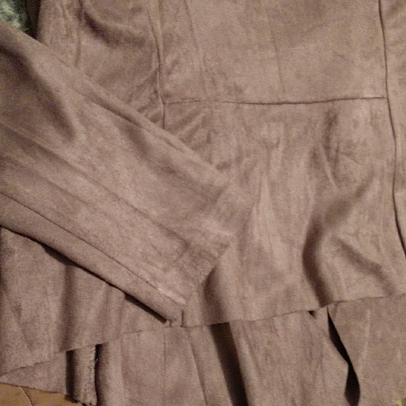 LAST 1 🍁 Latte Faux Suede Moto Jacket - Picture 5 of 5