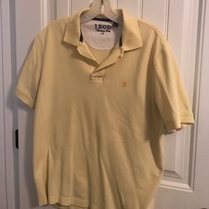 Men’s yellow Izod shirt