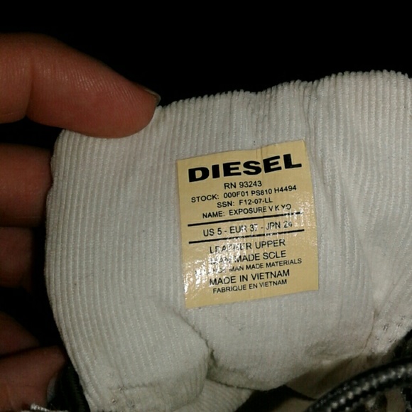 DIESEL High Top Kids shoes (size 5) NEW - Picture 6 of 8