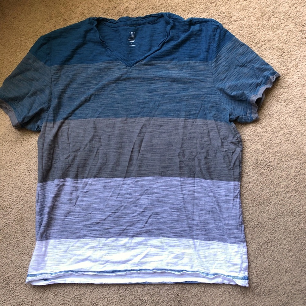 I.N.C Men’s Blue Striped Shirt Large