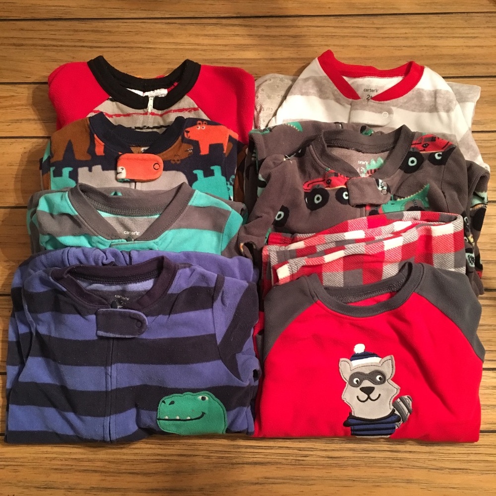 2T footie fleece pajamas