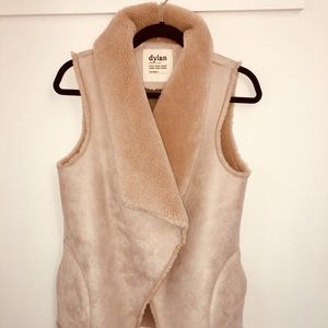 Dylan by True GritDistressed Faux Shearling Vest