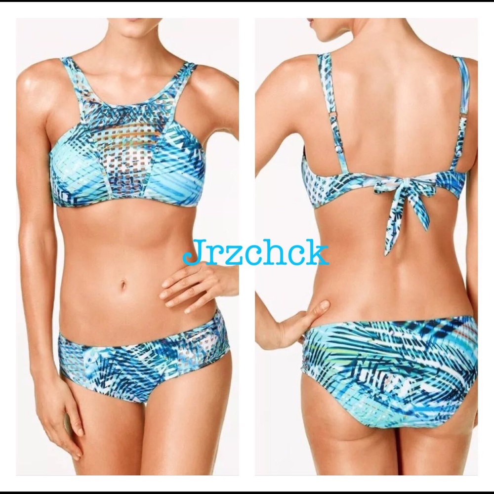 NWT Kenneth Cole High Neck Cami Bikini 2 PC Set