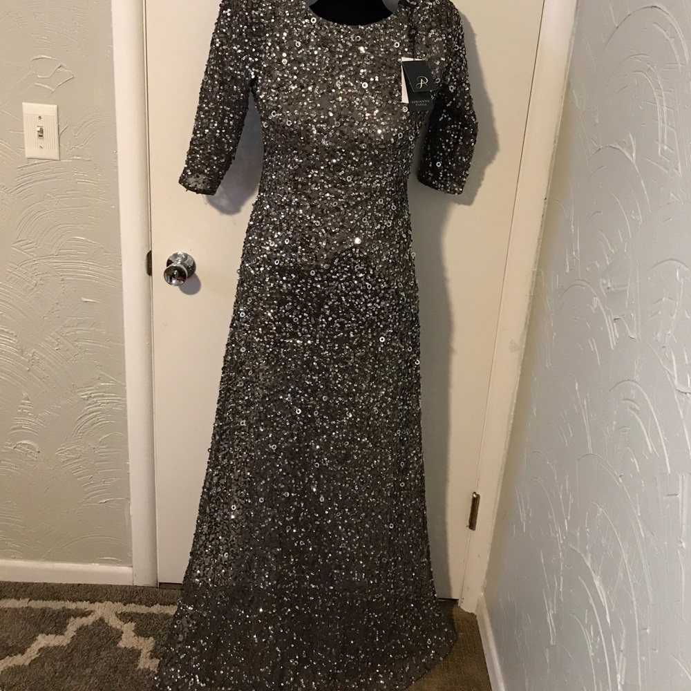 Adrianna Papell sequined gown