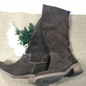 Womens 6.5 Brown Soft Leather Boots Calvin Klien