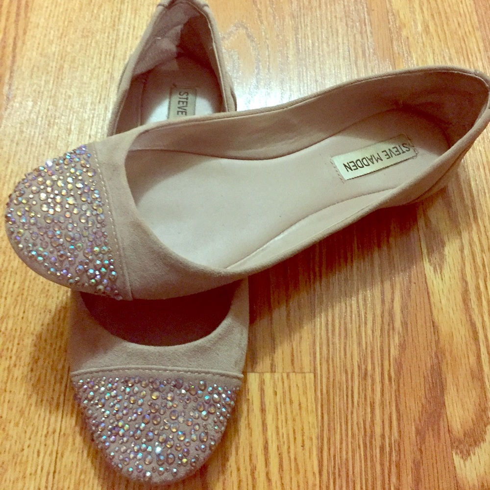 STEVE MADDEN sparkle toe flats 8.5