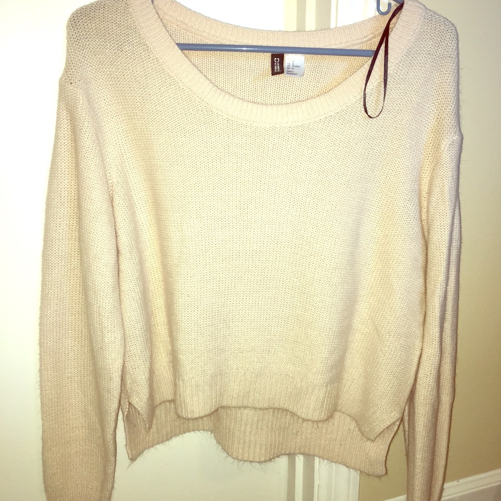 Divided knit sweater