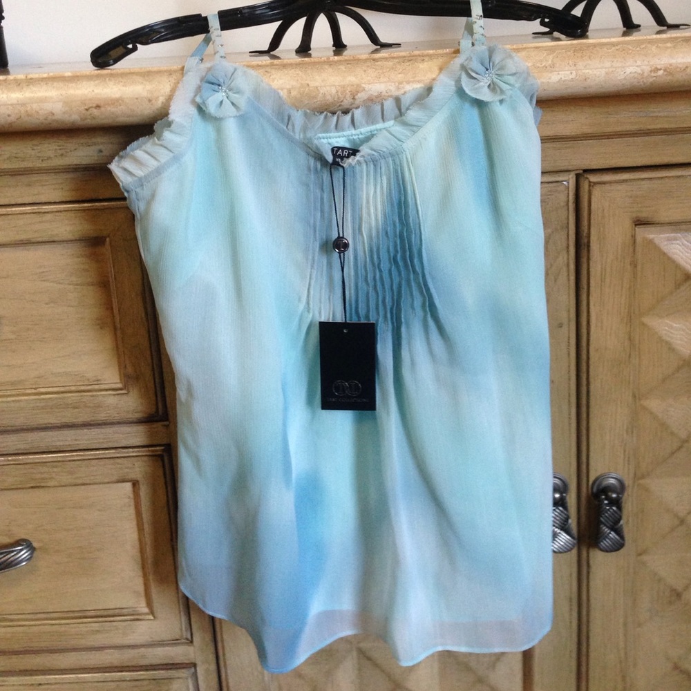 Tart light blue dressy tank