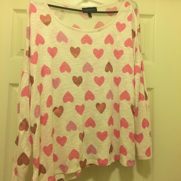 Lane Bryant Tops - *CYBER MONDAY* LANE BRYANT long sleeve heart shirt