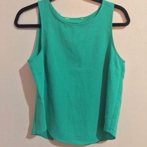 F21 Teal Open Back Tank