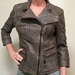 SALE🎉Andrew Marc grunge leather jacket