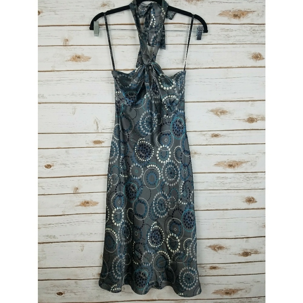 Laundry Shelli Segal Silk Halter Neck Slip Dress