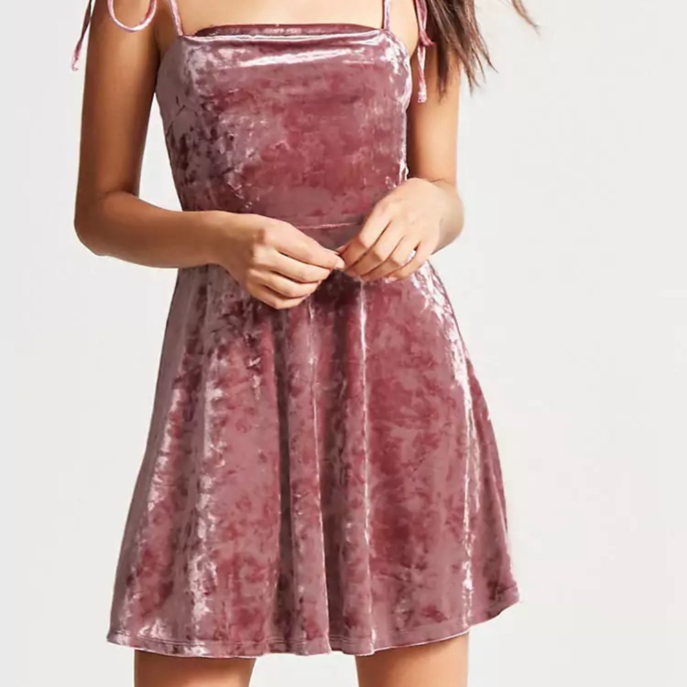 Velvet cami dress
