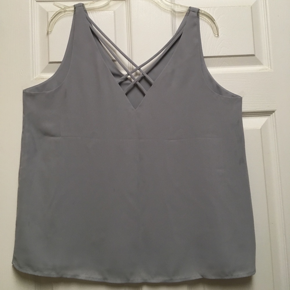 Top,sleeveless,grey,size-L/G, v-neck