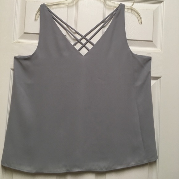 Top,sleeveless,grey,size-L/G, v-neck - Picture 4 of 6