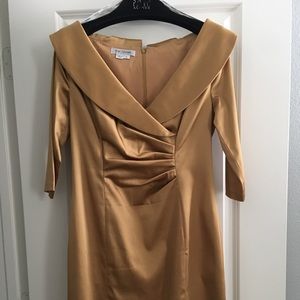 Gold cocktail dress, size 12