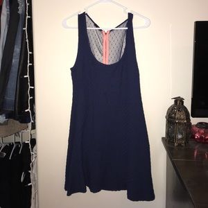 Navy blue skater dress