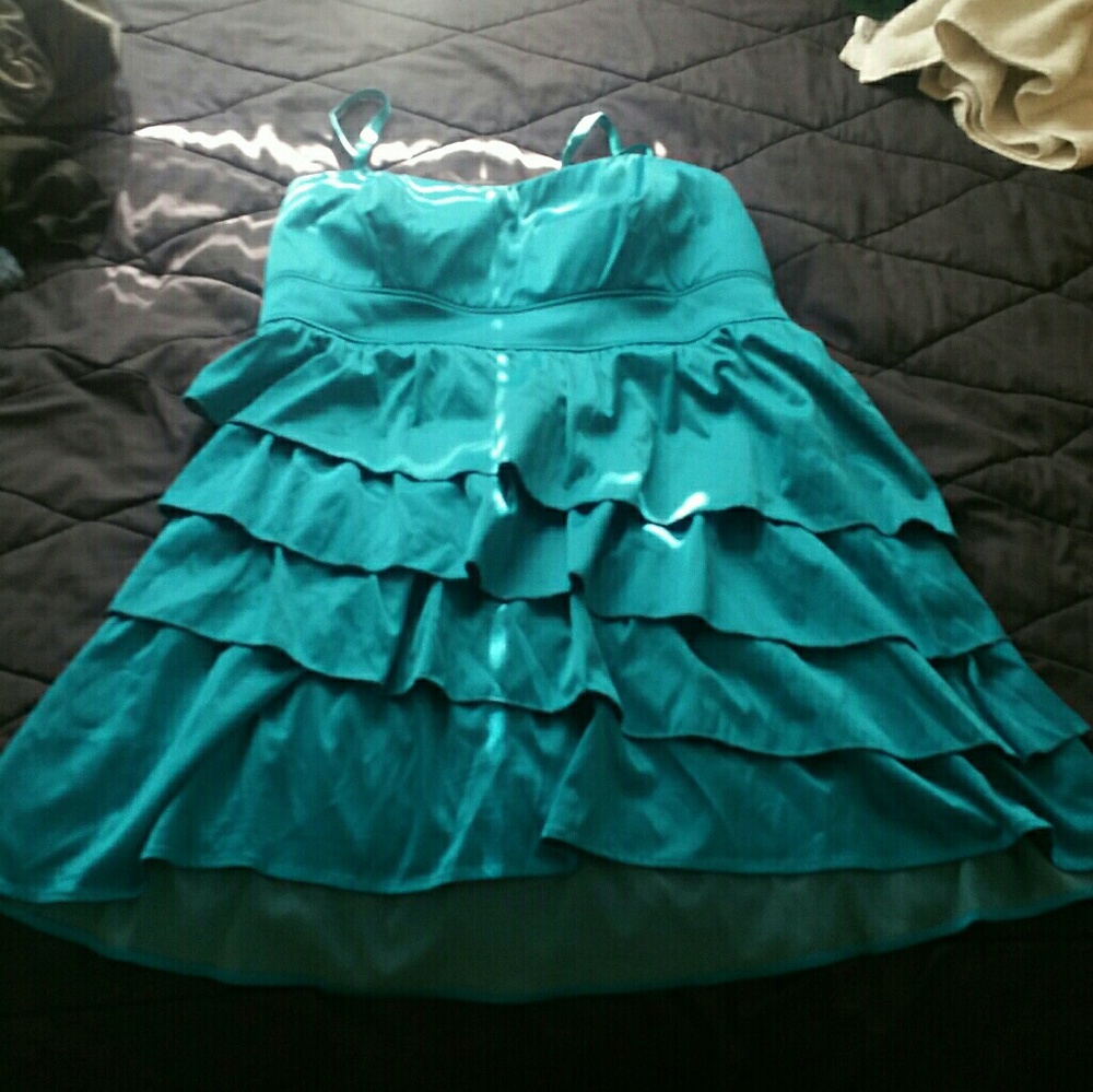 Aqua blue dress