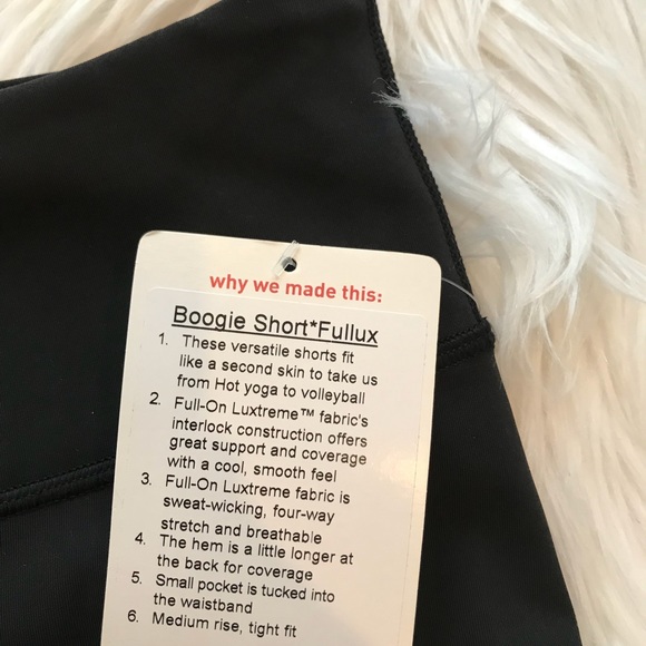 • Lululemon • Boogie Shorts Black Luxtreme 6 New - Picture 6 of 6