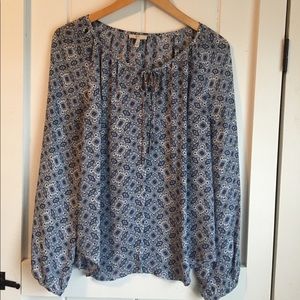 Joie long sleeve silk top