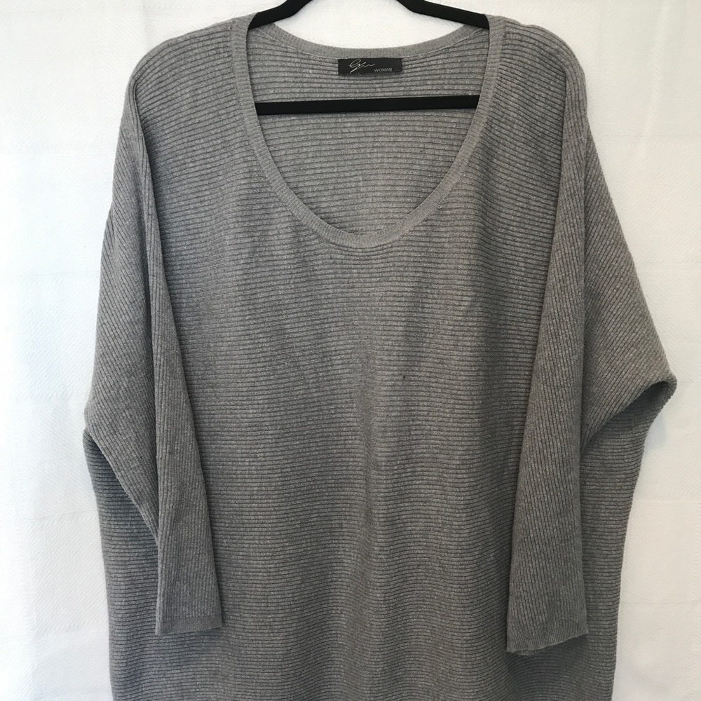 Heather grey tunic sweater