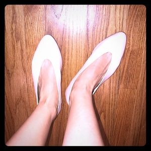 Cream color flats from Zara