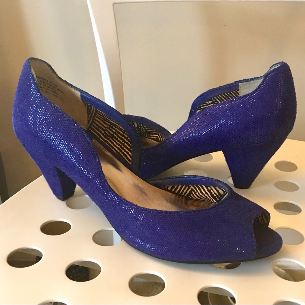 Seychelles Heritage shimmery purple heels