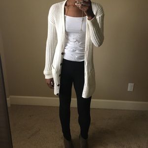AE Cream Cardigan Sweater
