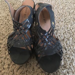 Black and brown Madden Girl wedges