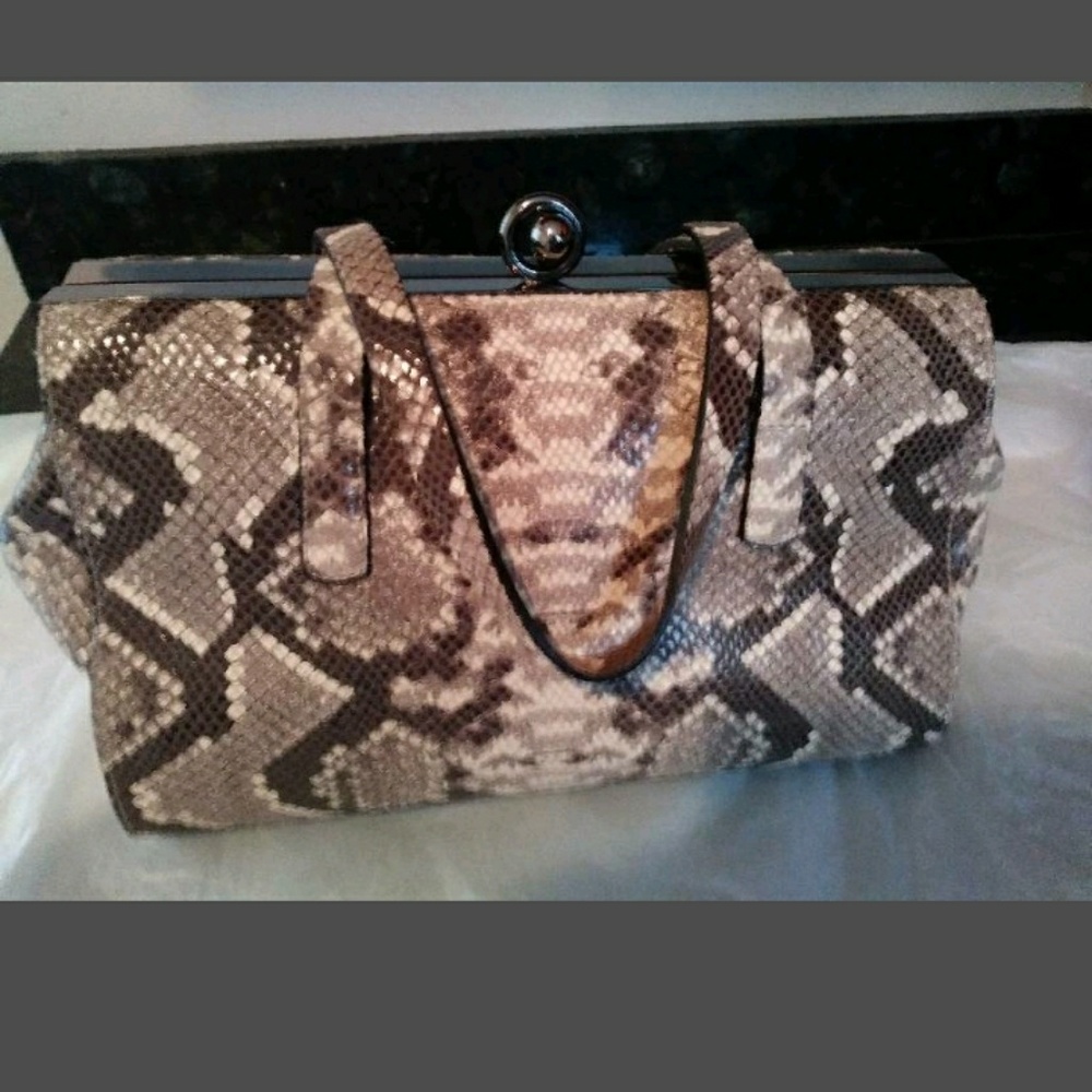 Brand New Tan Snake Print Bag