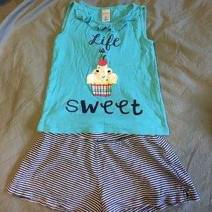 Gymboree girls tank and shorts