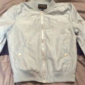 Baby blue bomber jacket