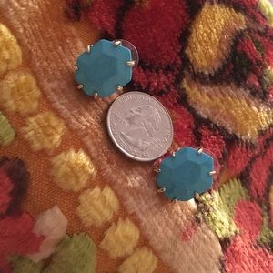 Large Kendra Scott Stud Earrings-Turquoise