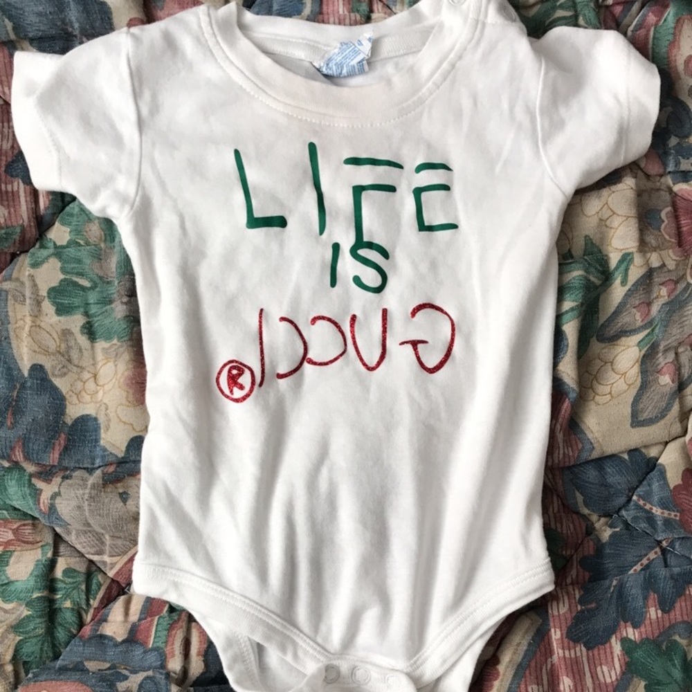 Life is Gucci onesie