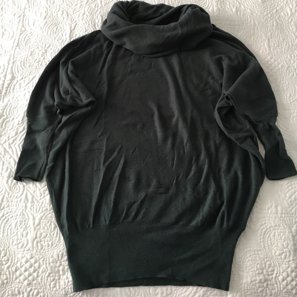 Cutecomfy slouchy hunter green turtle neck sweater