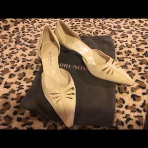 Bruno Magli new kitten heel suede d’orsey pump