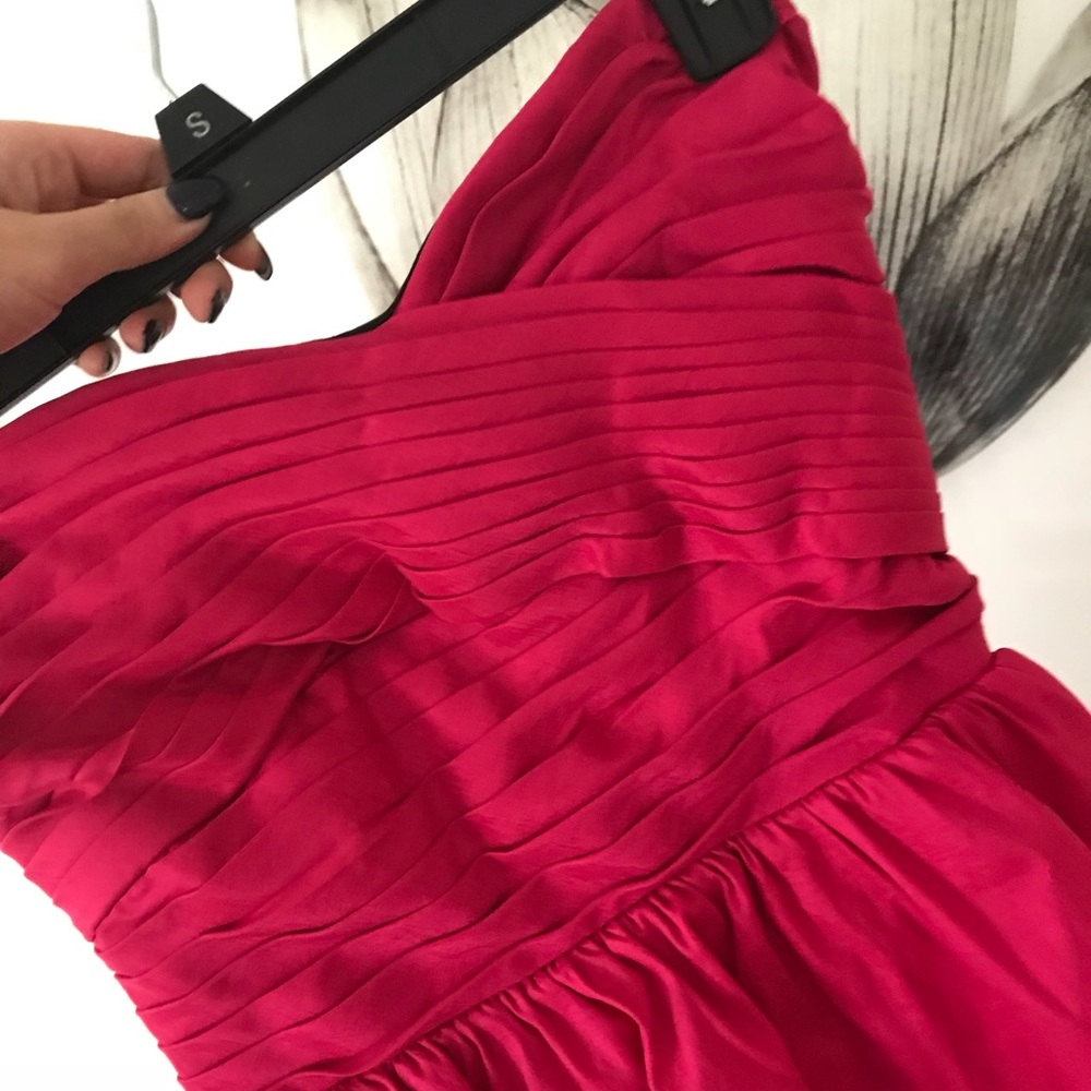Pink strapless dress