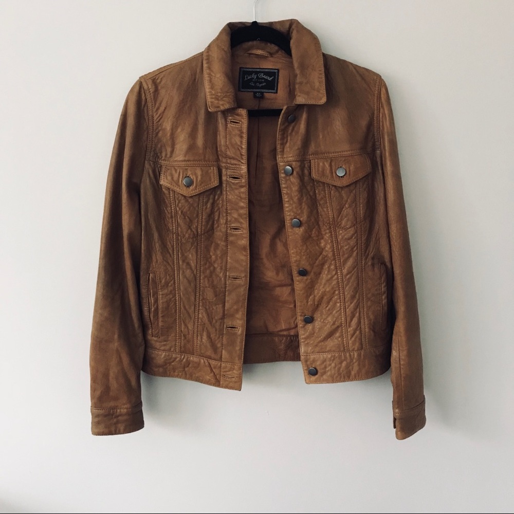 LUCKY BRAND Brown Leather Jacket